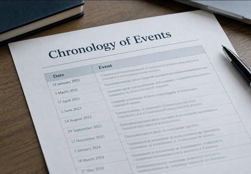 Preparing & Agreeing the Chronology of Events